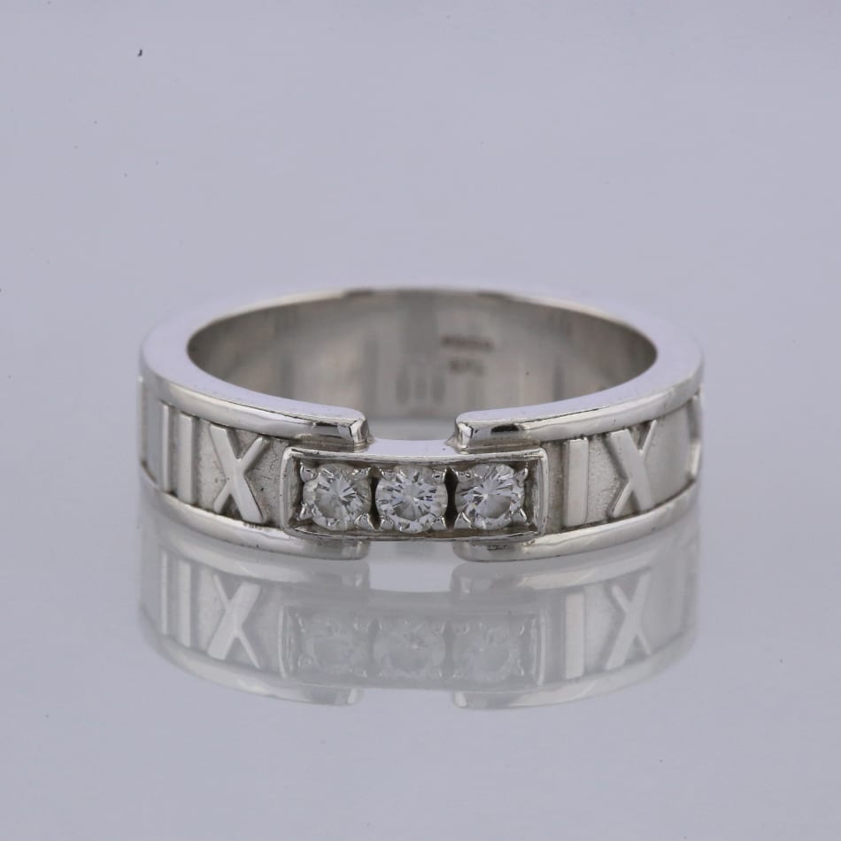 Tiffany & Co. Diamond Atlas Ring Size M 1/2