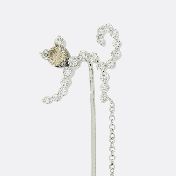Diamond Cat Stick Pin