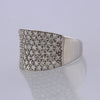 Large Concave Diamond Cluster Ring