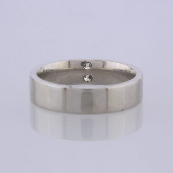 Platinum 5mm Diamond Wedding Band Ring Size O