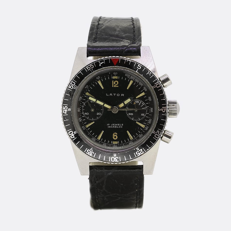 Gents Lator Incabloc Stainless Steel Watch