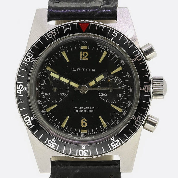 Gents Lator Incabloc Stainless Steel Watch