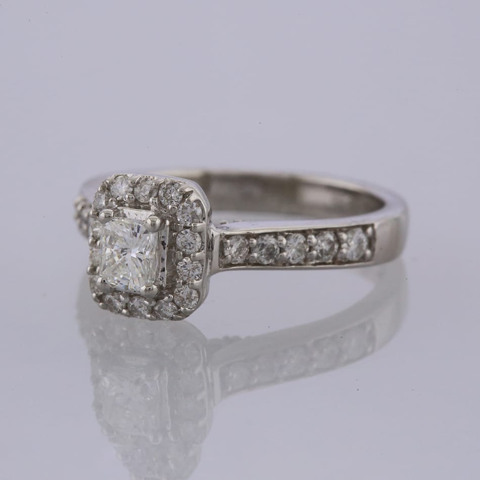 Diamond Engagement and Half Eternity Ring