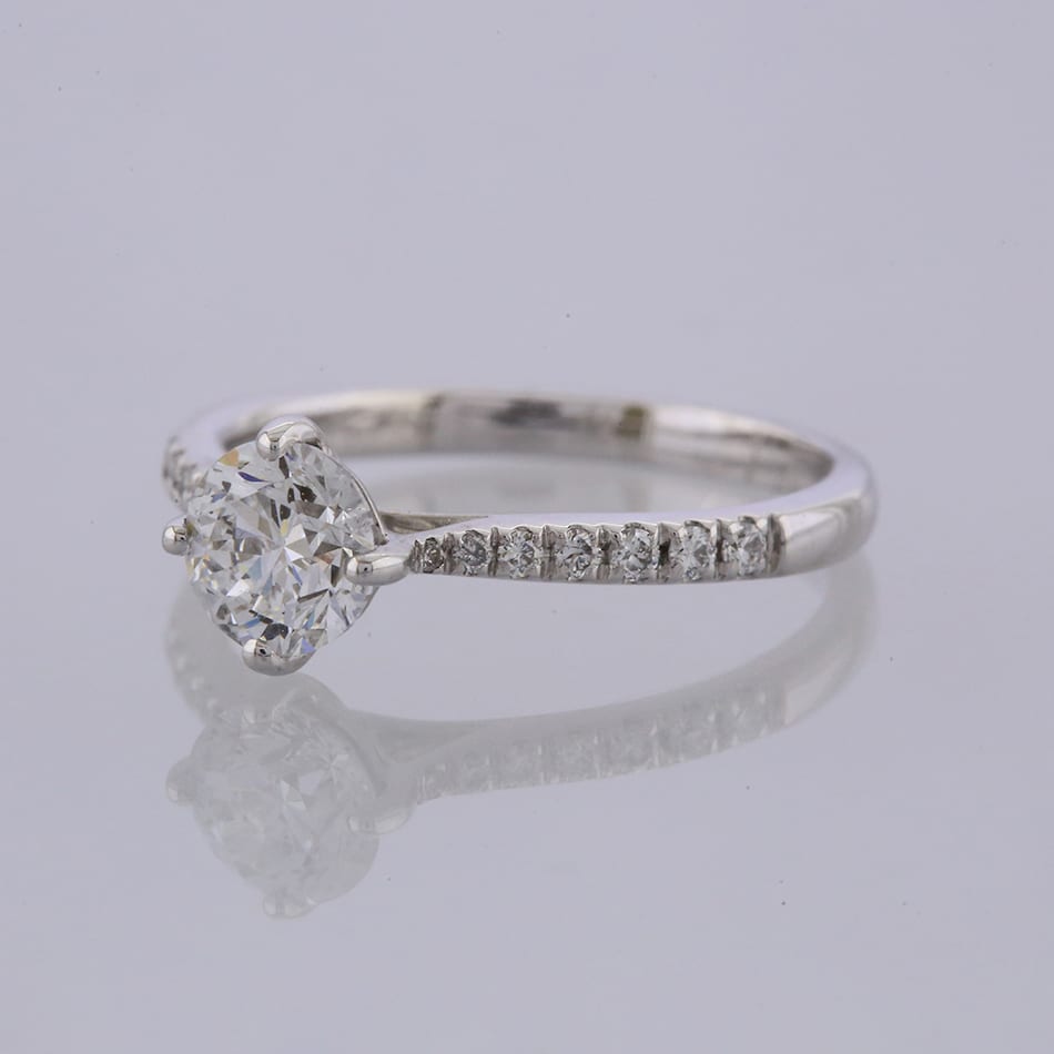 Diamond Engagement and Eternity Ring Size M 1/2
