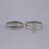 0.37 Carat Solitaire Diamond Engagement and Diamond Band Ring