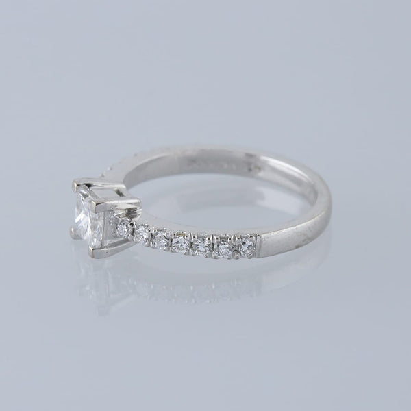 0.30 Carat Princess Cut Diamond Solitaire Ring