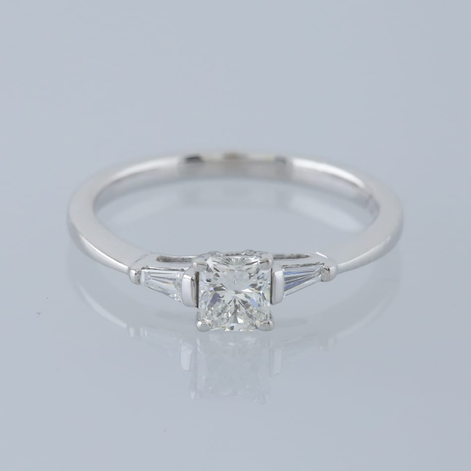 0.35 Carat Princess Cut Diamond Solitaire Ring