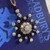 Victorian 3.50 Carat Old Cut Diamond Star Pendant Necklace