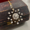Victorian 3.50 Carat Old Cut Diamond Star Pendant Necklace