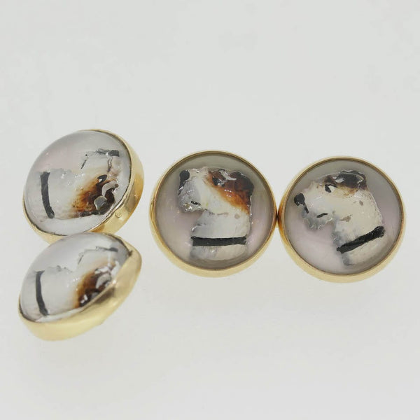Vintage Essex Crystal Dog Cufflinks