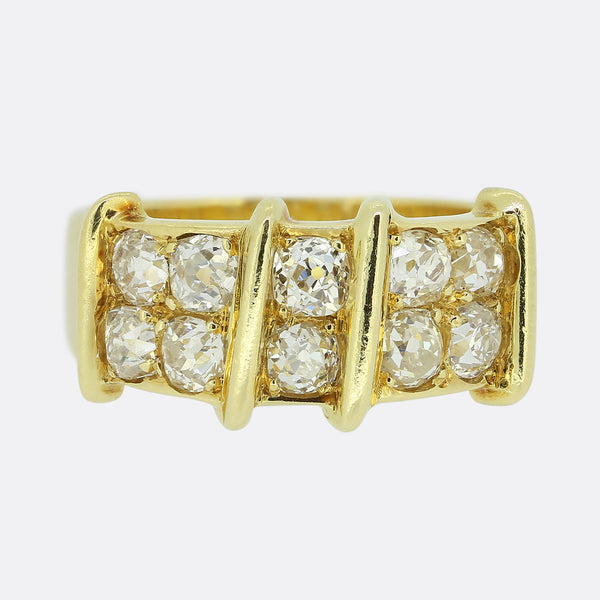 Vintage Old Cut Diamond Cluster Ring